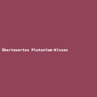 &Uuml;berteuertes Plutonium-Kissen