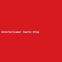 Unterhaltsamer Kupfer-Ring